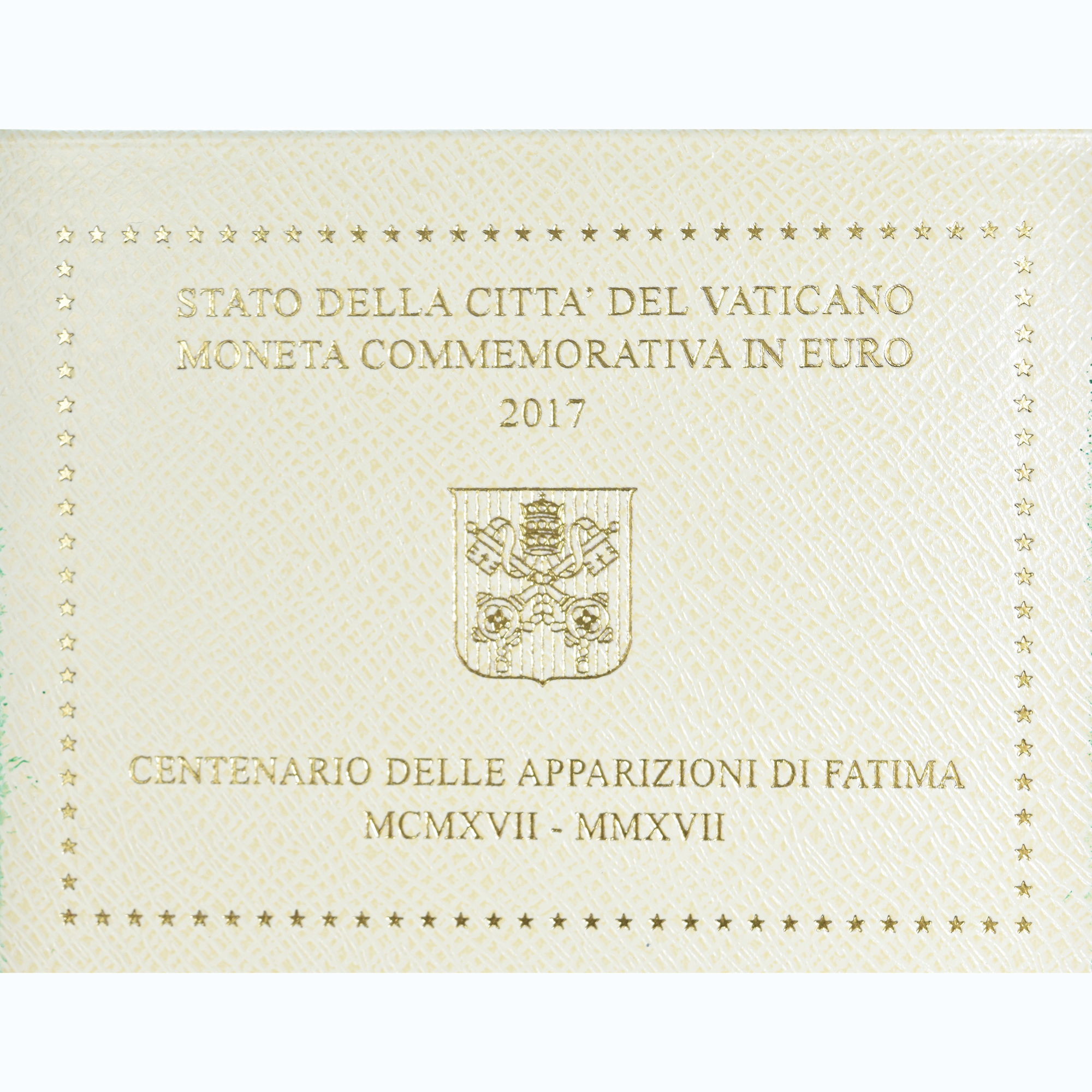 Vatikan, 2 Euro, centenaire des Apparitions de Fatima, 2017, Rome, Pape