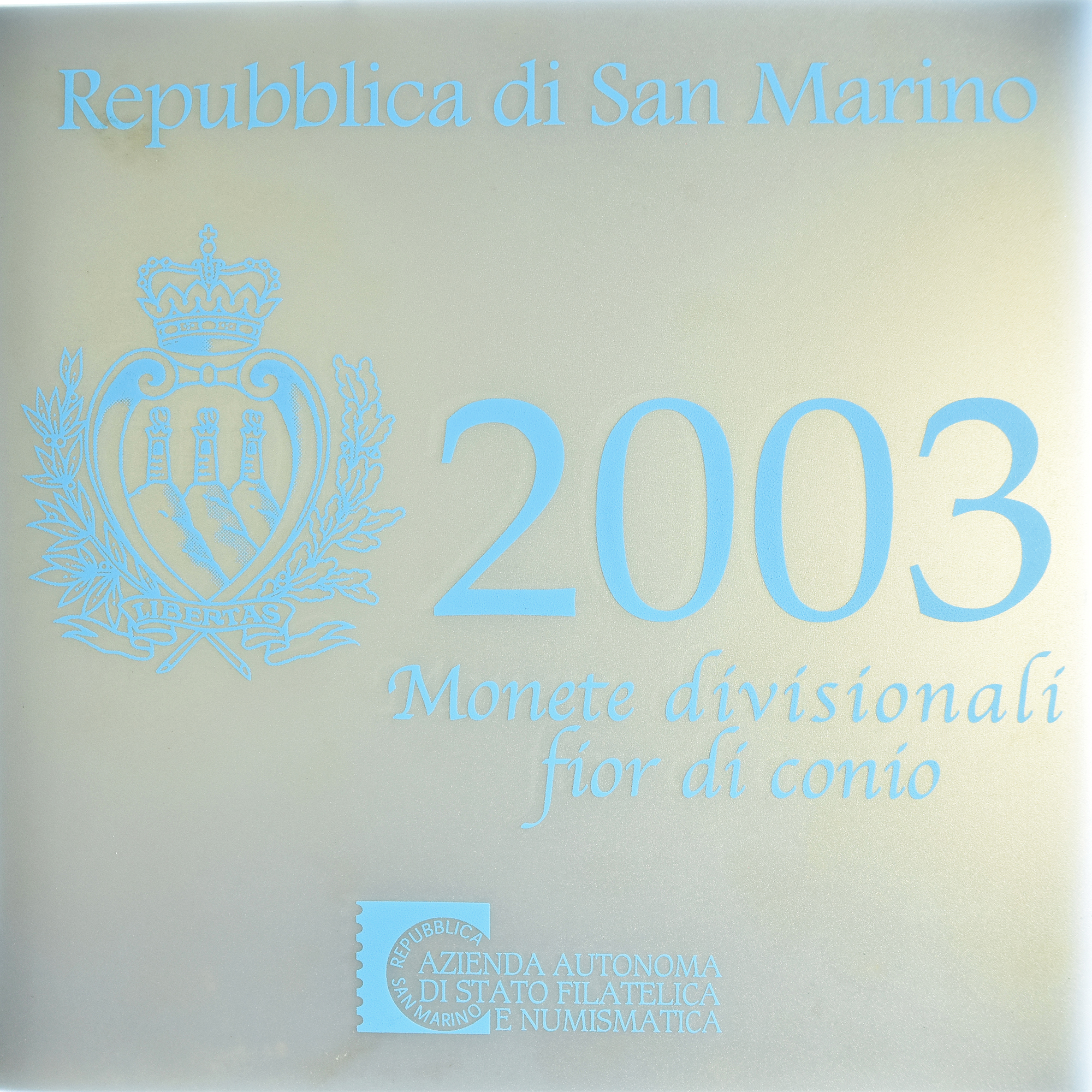 San Marino, Euro-Set, 2003, Rome, 1 cent to 5 euro, 