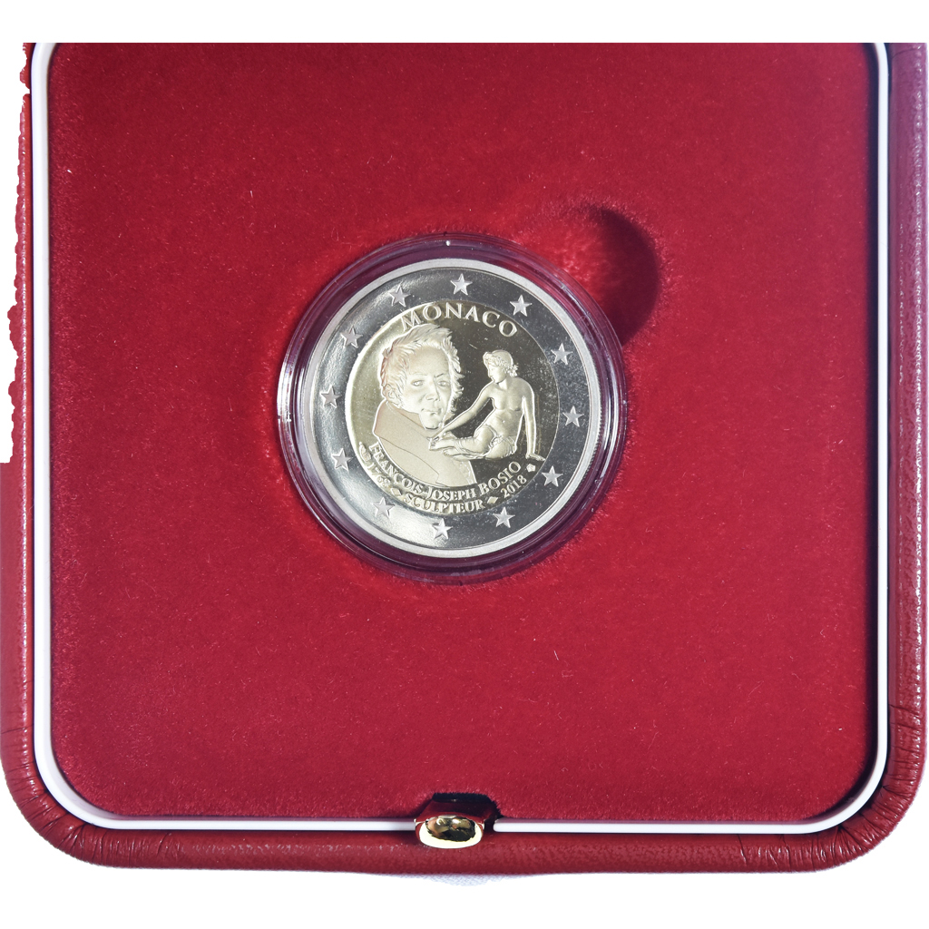 Monaco, 2 Euro, François-Joseph Bosio, 2018, BE, STGL, Bi-Metallic