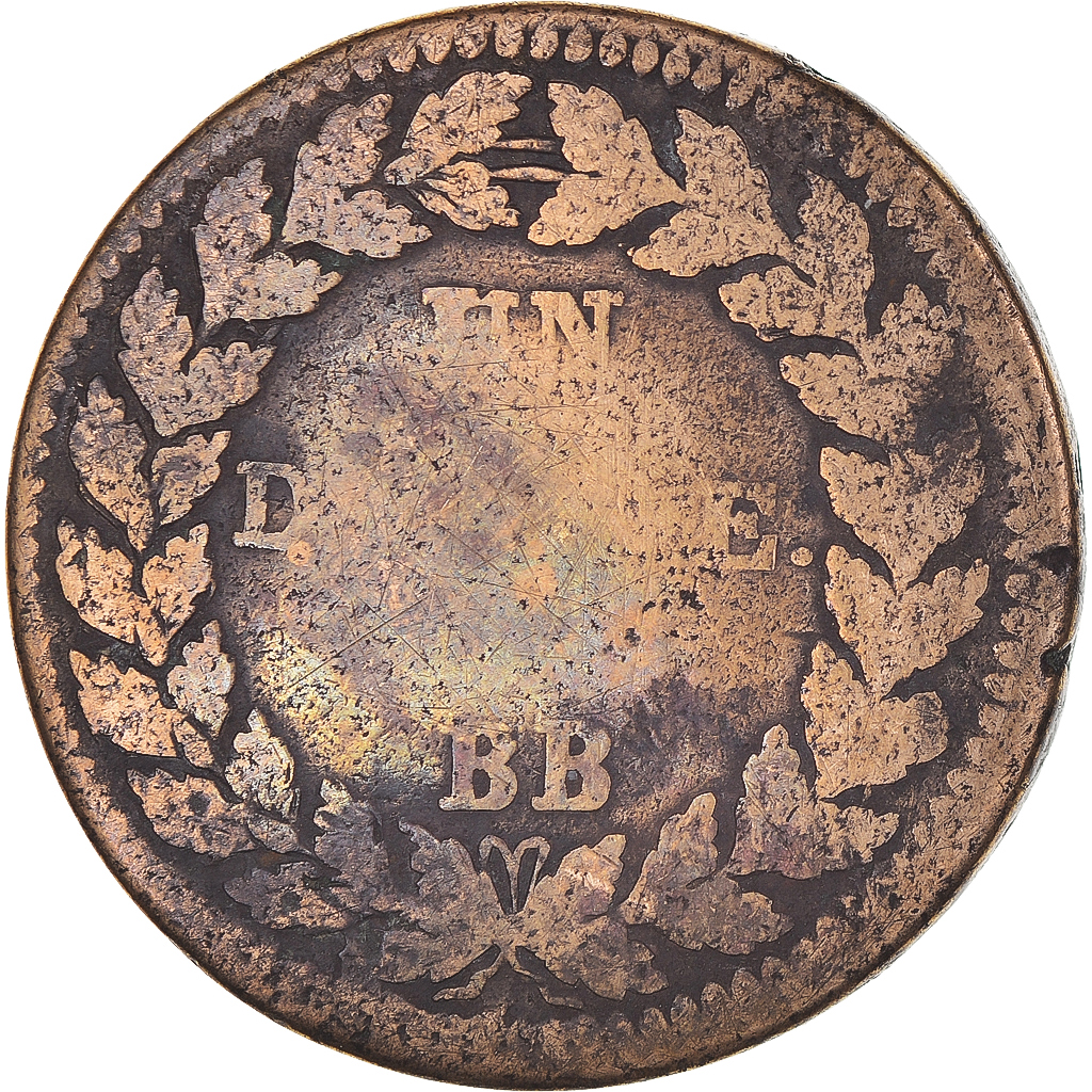 Coin, France, Louis XVIII, Decime, Strasbourg, , Bronze, Gadoury:196