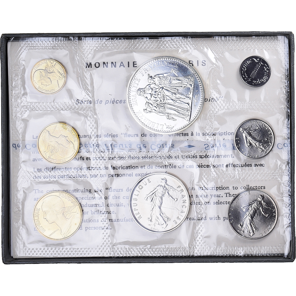 Coin, France, Coffret 1 c. à 10 frs., 1973, Monnaie de Paris, FDC, 