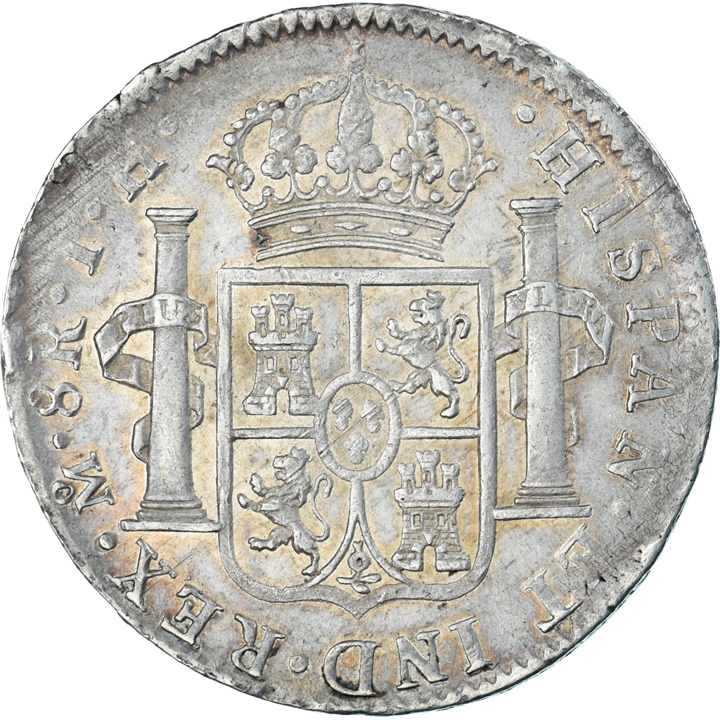 カルロス4世1804銀貨 Coin, Spain, Charles IV, 8 Reales, 1804, Mexico, TH, , Silver, KM:109