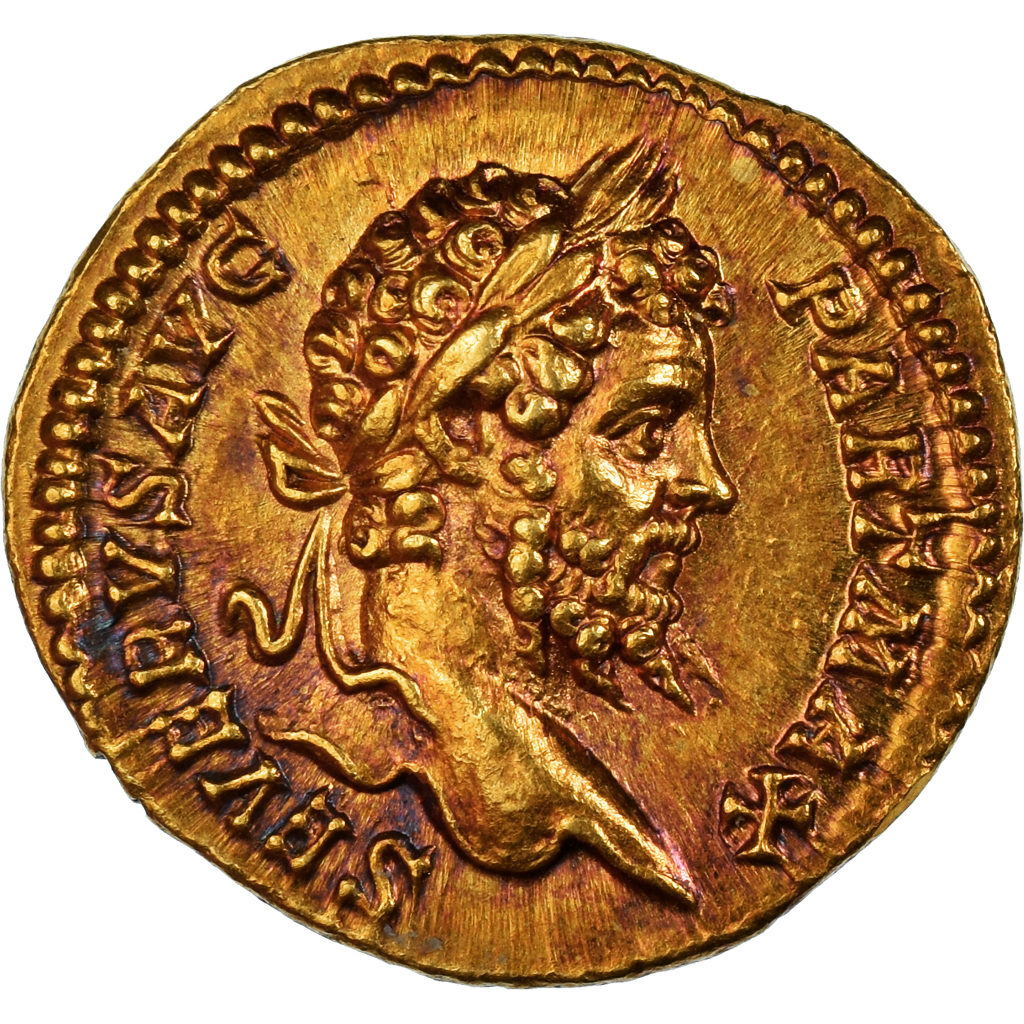 Septimius Severus & Julia Domna, Aureus, 200201, Rome, Gold,