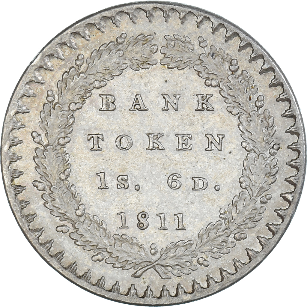 United Kingdom, 18 pence token, George III, Bank of England, 1811, 