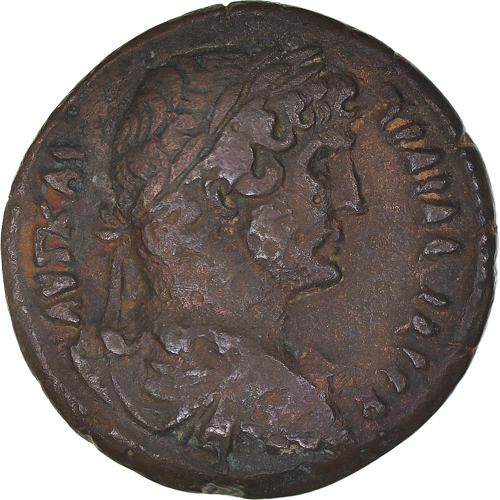 Coin, Egypt, Hadrian, Hemidrachm, 127128, Alexandria, EF(4045), Bronze
