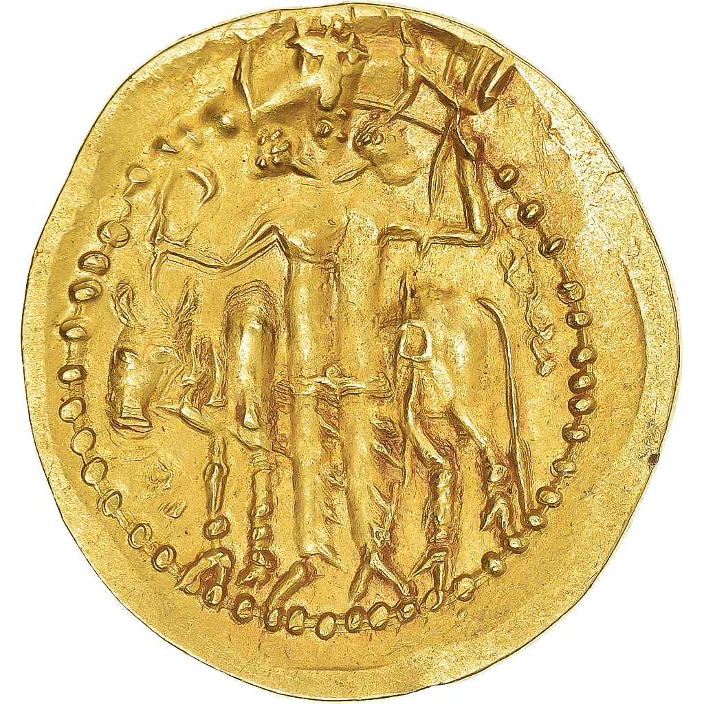 Coin, Kushano-Sasanians, Peroz I, Dinar, 245-270, Balkh (?), , Gold