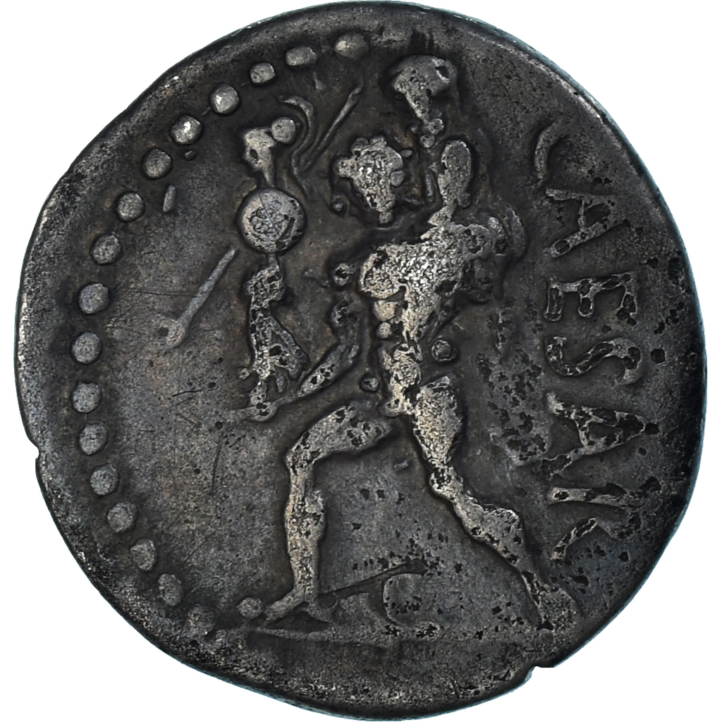 Julius Caesar, Denarius, 47-46 BC, Silver, VF(30-35), Crawford:458/1