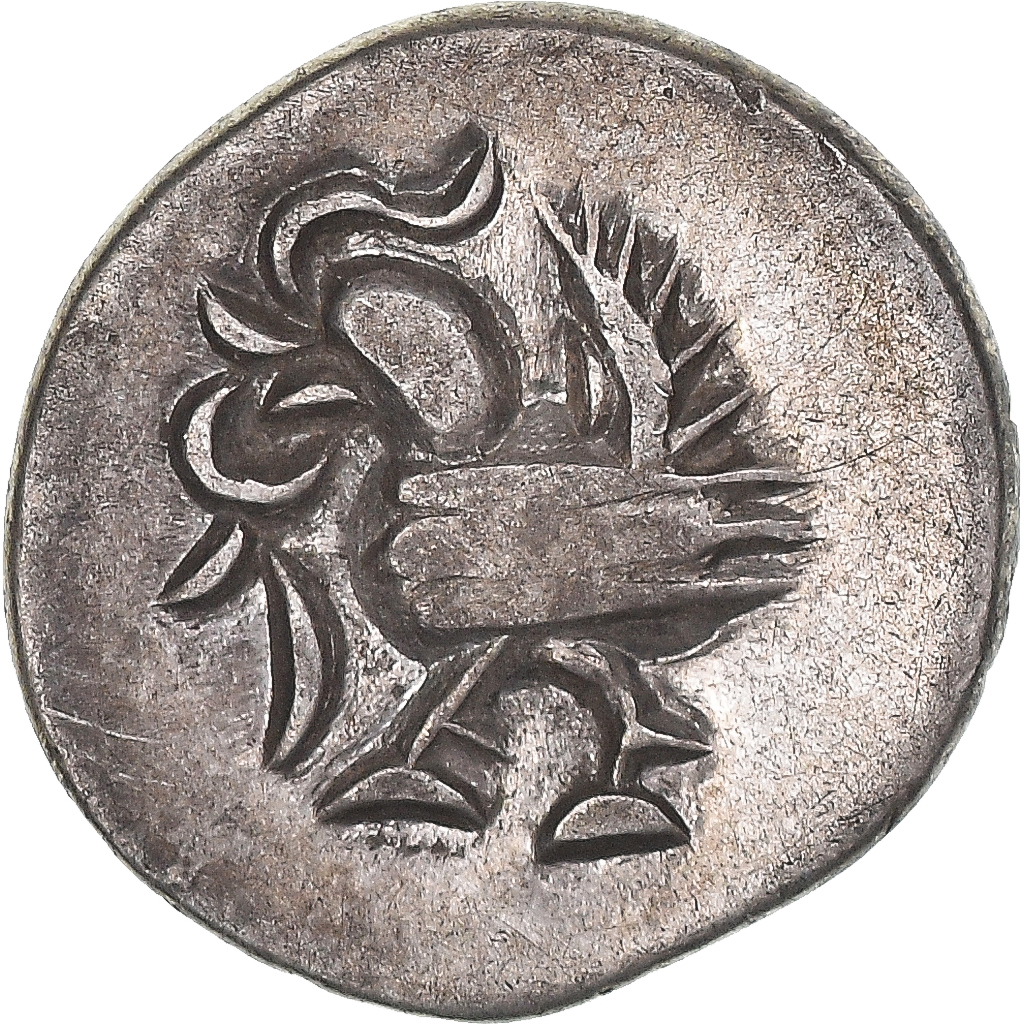 Coin, Cambodia, 2 Pe, 1/2 Fuang, 1847-1860, , Silver, KM:7.2