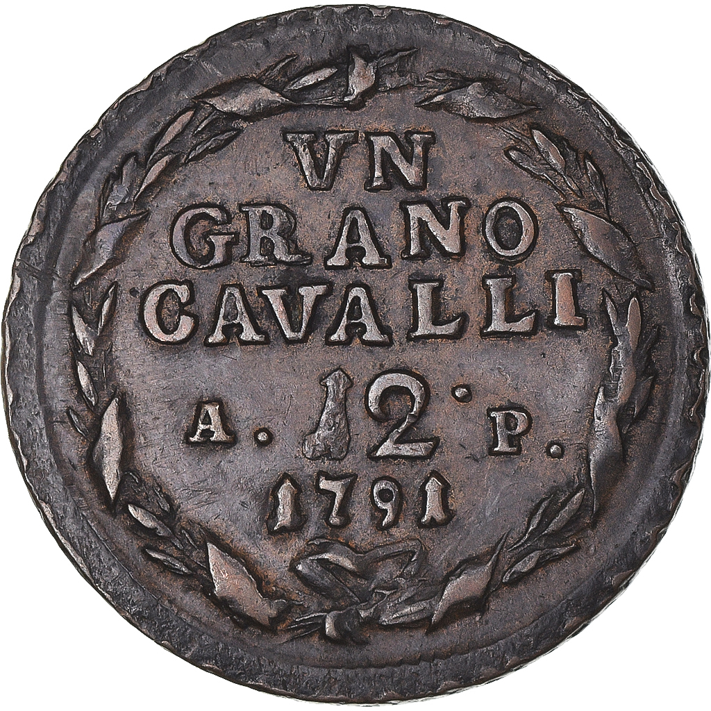 Coin, ITALIAN STATES, NAPLES, Ferdinando IV, Grano, 1791, Naples, 