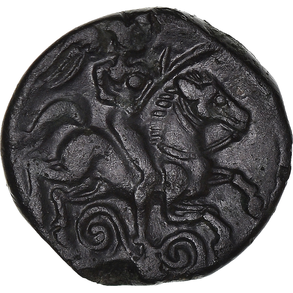 Coin, Carnutes, Bronze PIXTILOS au cavalier, 40-30 BC, AU, Bronze