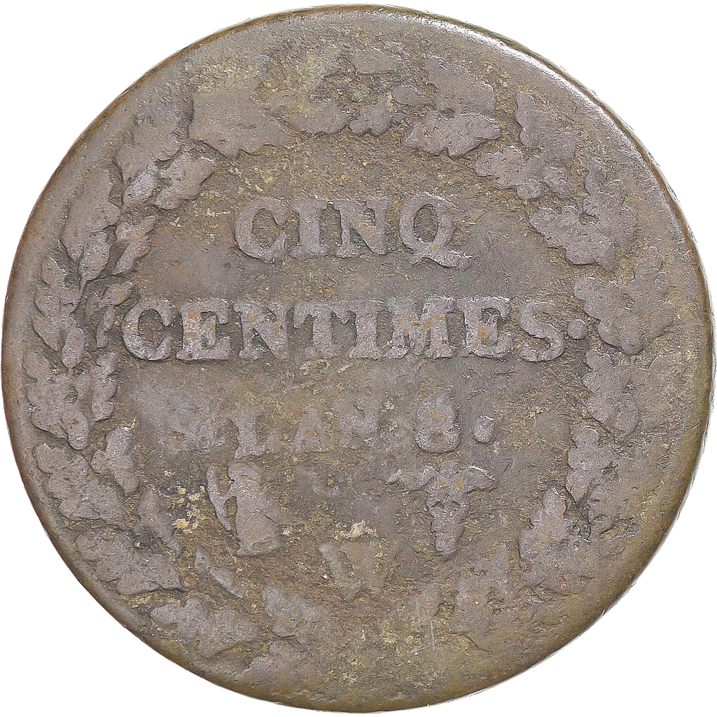 Coin, France, Dupré, 5 Centimes, An 8/6, Lille, , Copper, Gadoury:126a