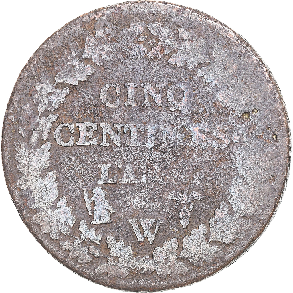 Coin, France, Dupré, 5 Centimes, Lille, , Copper, Gadoury:126/126a