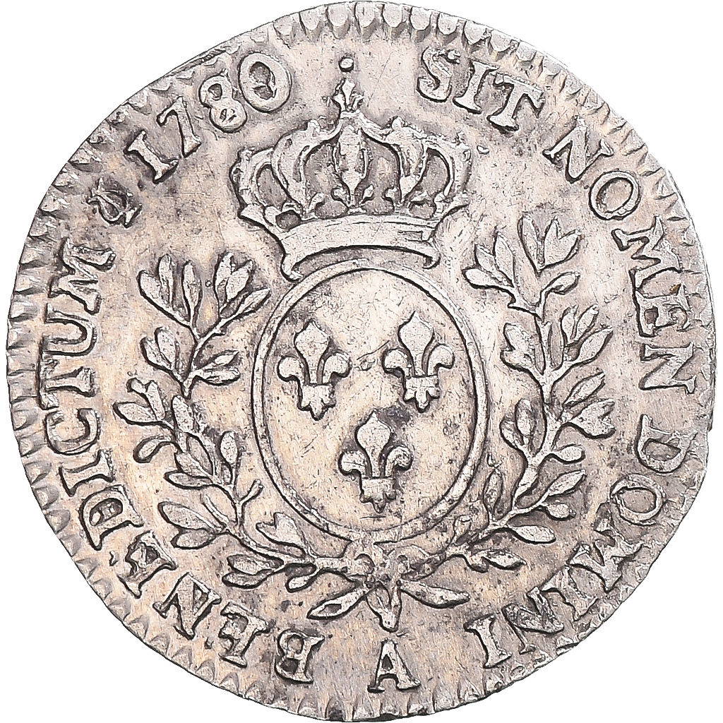 Coin, France, Louis XVI, 1/10 Ecu, 1780, Paris, 2nd semestre, AU, Silver