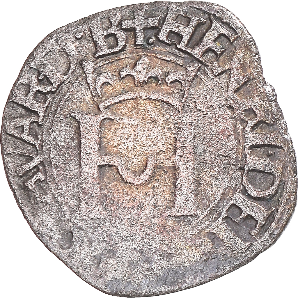 Coin, France, Henri d'Albret, Liard, après 1541, EF(40-45), Billon, Boudeau:585