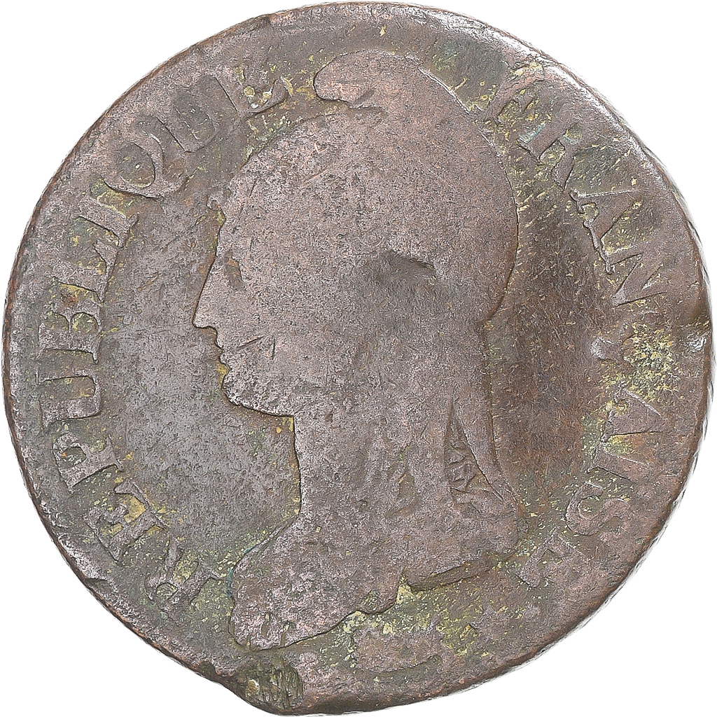 Coin, France, Dupré, 5 Centimes, AN 8/5, Metz, , Copper, Gadoury:126a