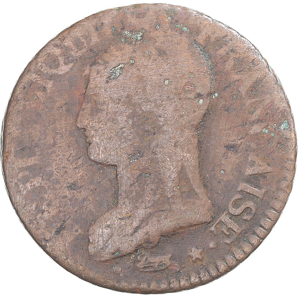 Coin, France, Dupré, 5 Centimes, Metz, , Copper, Gadoury:126/126a
