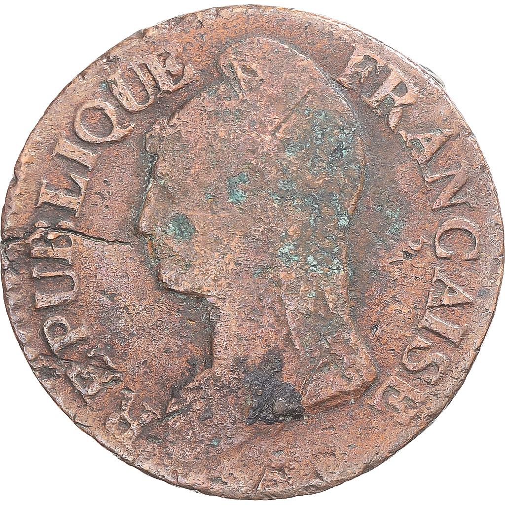 Coin, France, Dupré, 5 Centimes, Metz, , Copper, Gadoury:126/126a