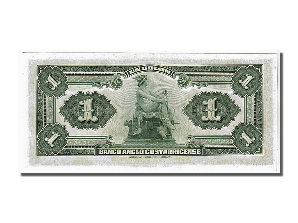 Biljet, Costa Rica, 1 Colon, 1917, NIEUW