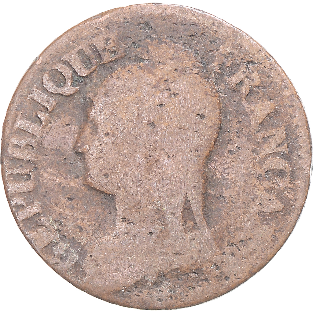 Coin, France, Dupré, 5 Centimes, AN 8, , Copper, Gadoury:126a