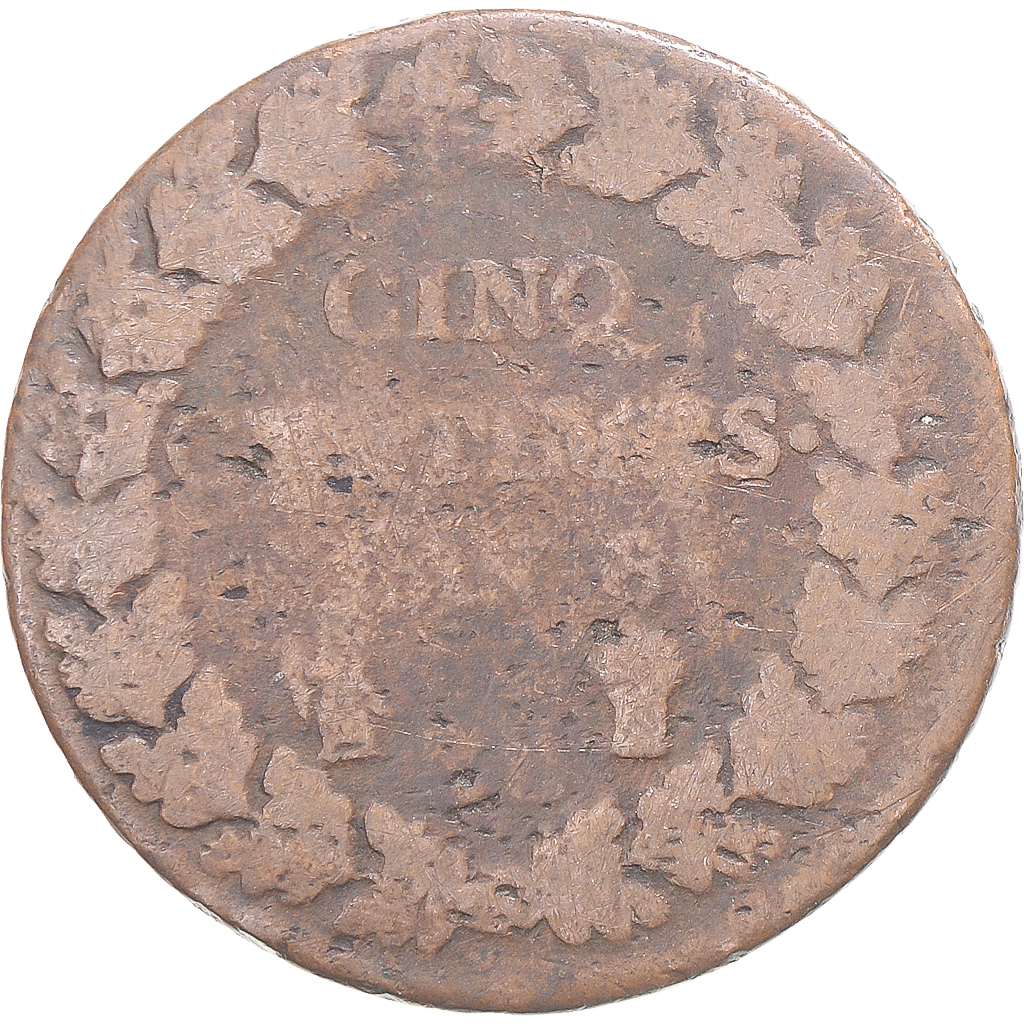 Coin, France, Dupré, 5 Centimes, AN 8, , Copper, Gadoury:126a