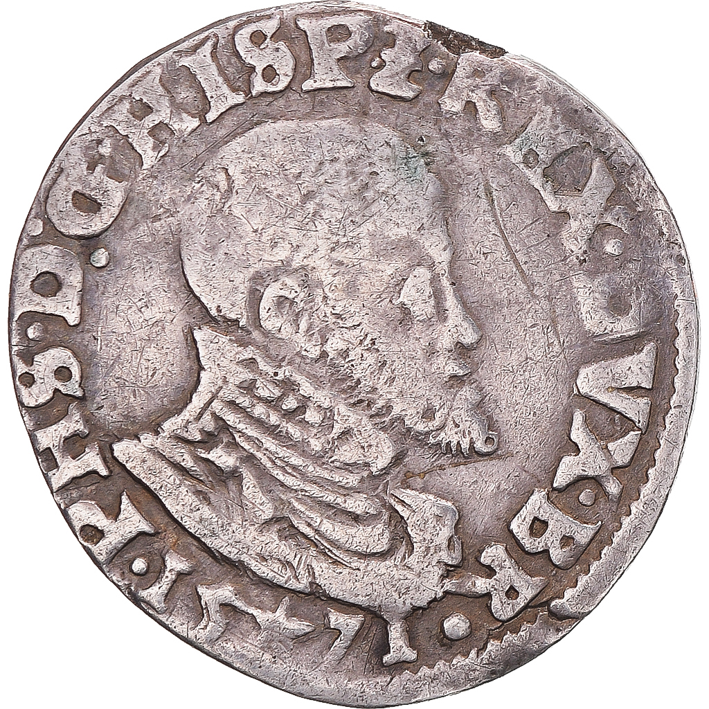 Coin, Spanish Netherlands, Philip II, 1/10 Ecu, 1571, Maastricht, 