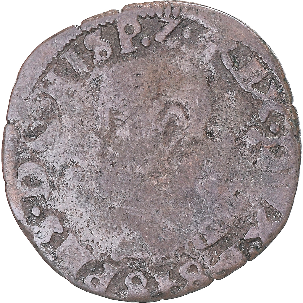 Coin, Spanish Netherlands, Philip II, Gigot, 1588, Maastricht, , Copper