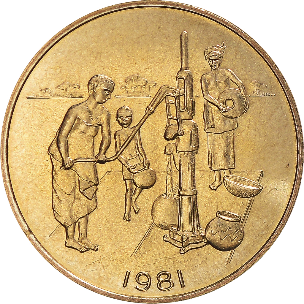 Coin, West African States, 10 Francs, 1981, Paris, ESSAI, , Brass