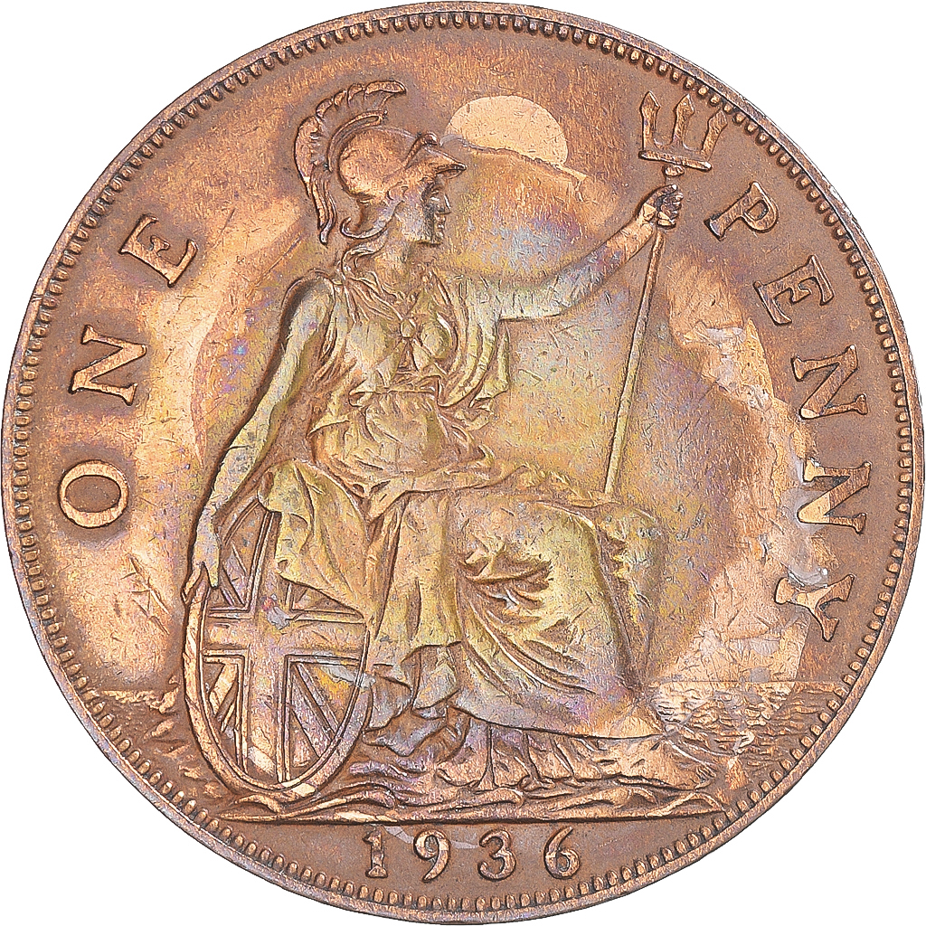 Coin, Great Britain, George V, Penny, 1936, , Copper, KM:838