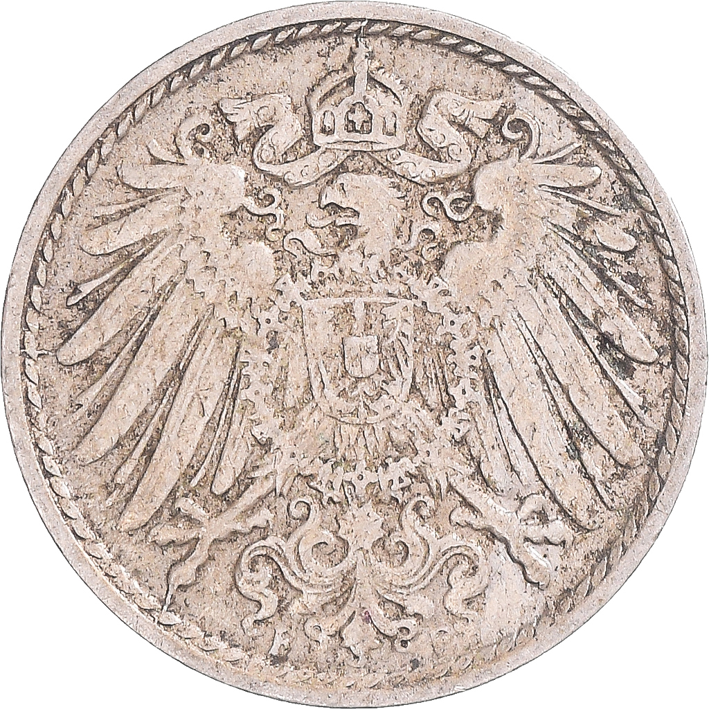 Coin, GERMANY - EMPIRE, Wilhelm II, 5 Pfennig, 1913, Stuttgart, 
