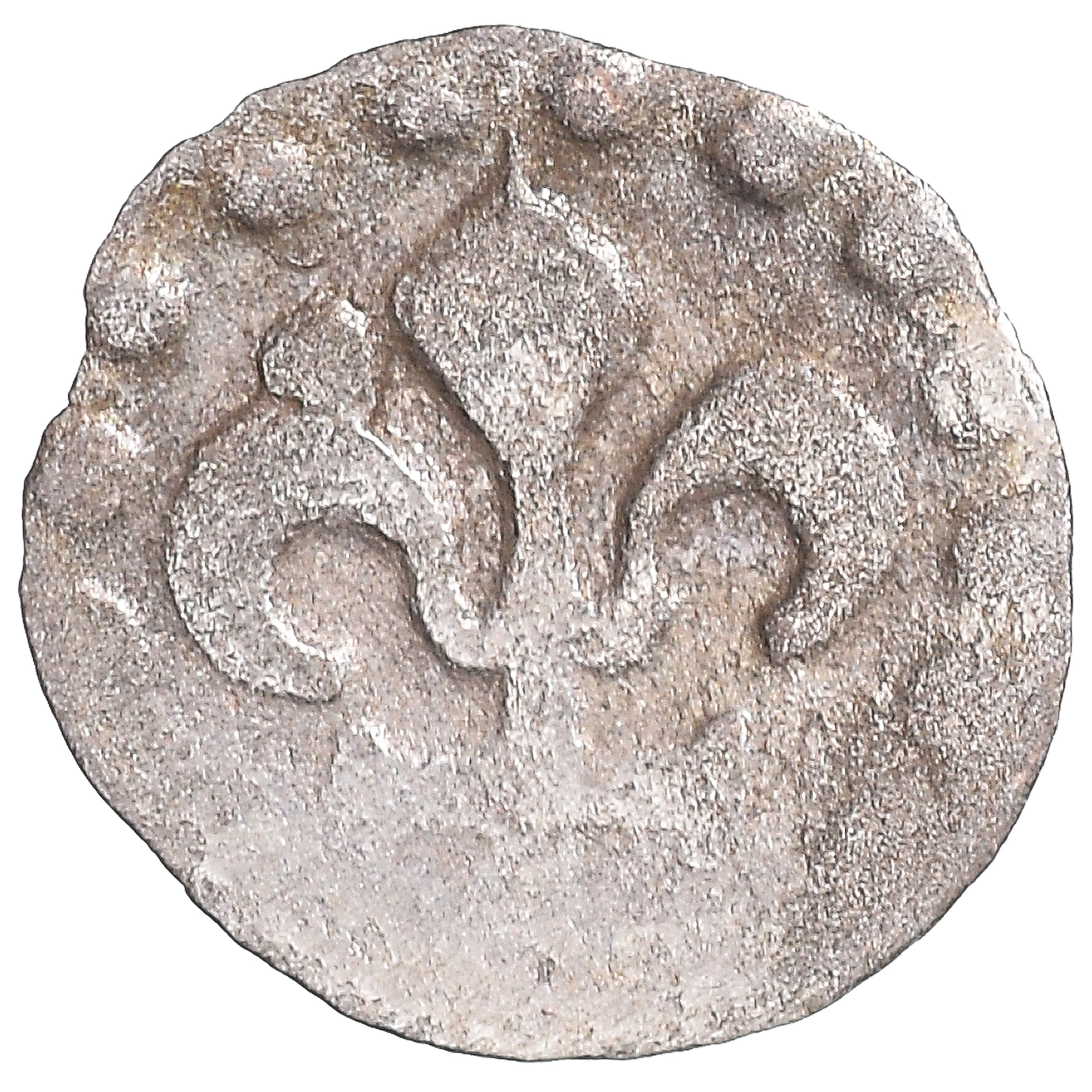 Coin, denier au lis uniface, XVth Century, Strasbourg, 
