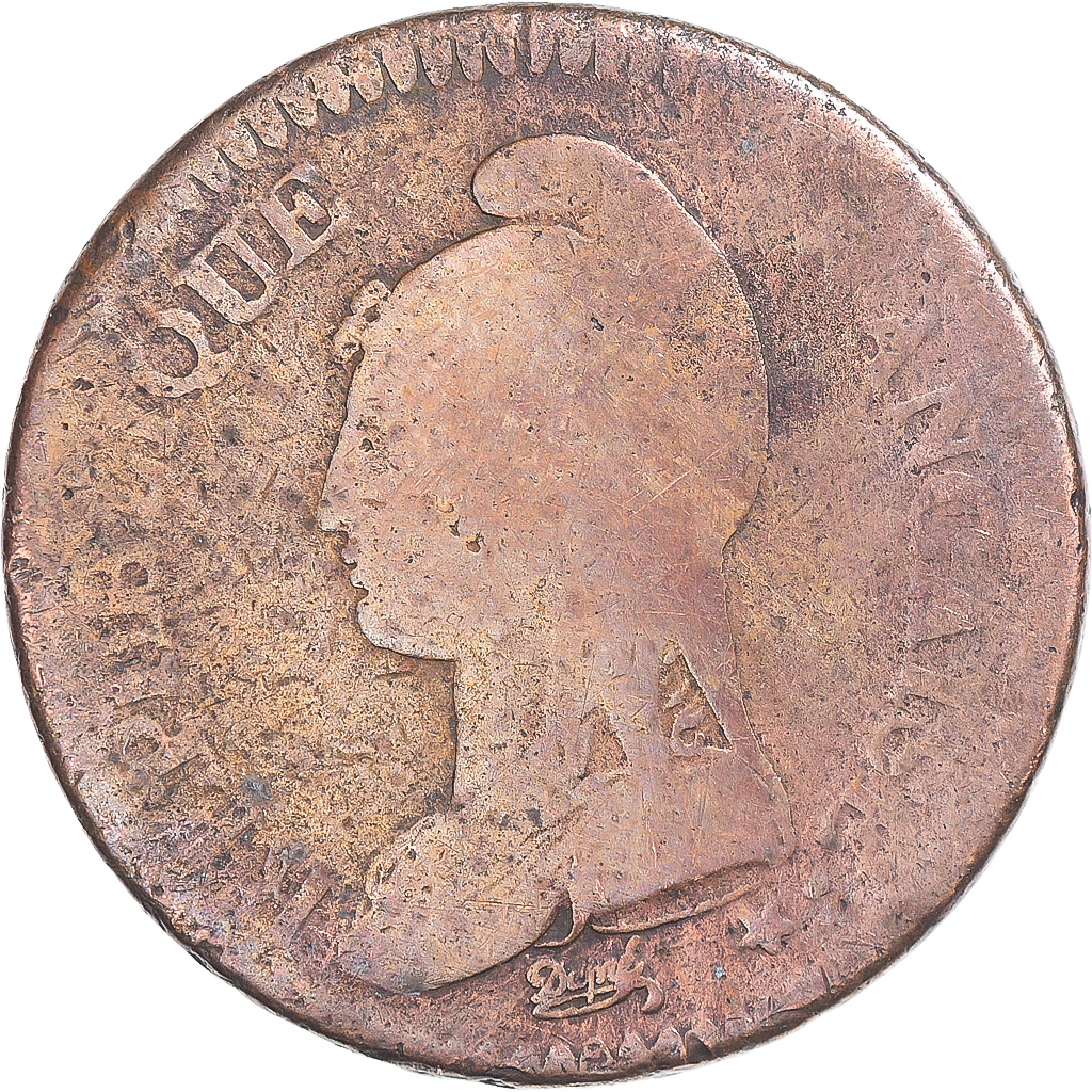 Coin, France, Dupré, Decime, AN 7/5, Lille, , Copper, Gadoury:187