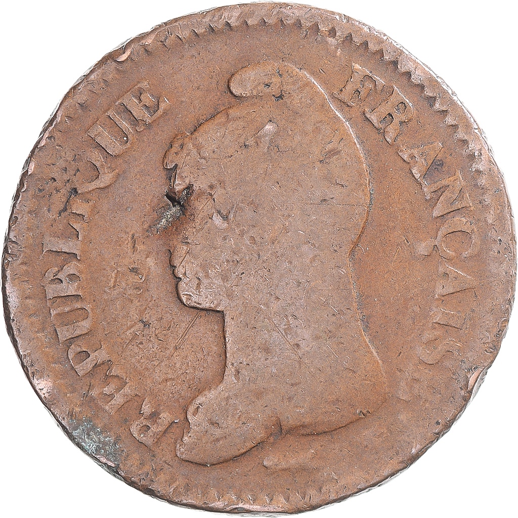 Coin, France, Dupré, Decime, Metz, , Copper, Gadoury:187a