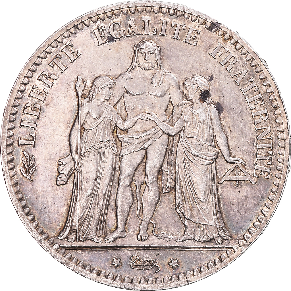 Coin, France, Hercule, 5 Francs, 1876, Paris, , Silver, KM:820.1