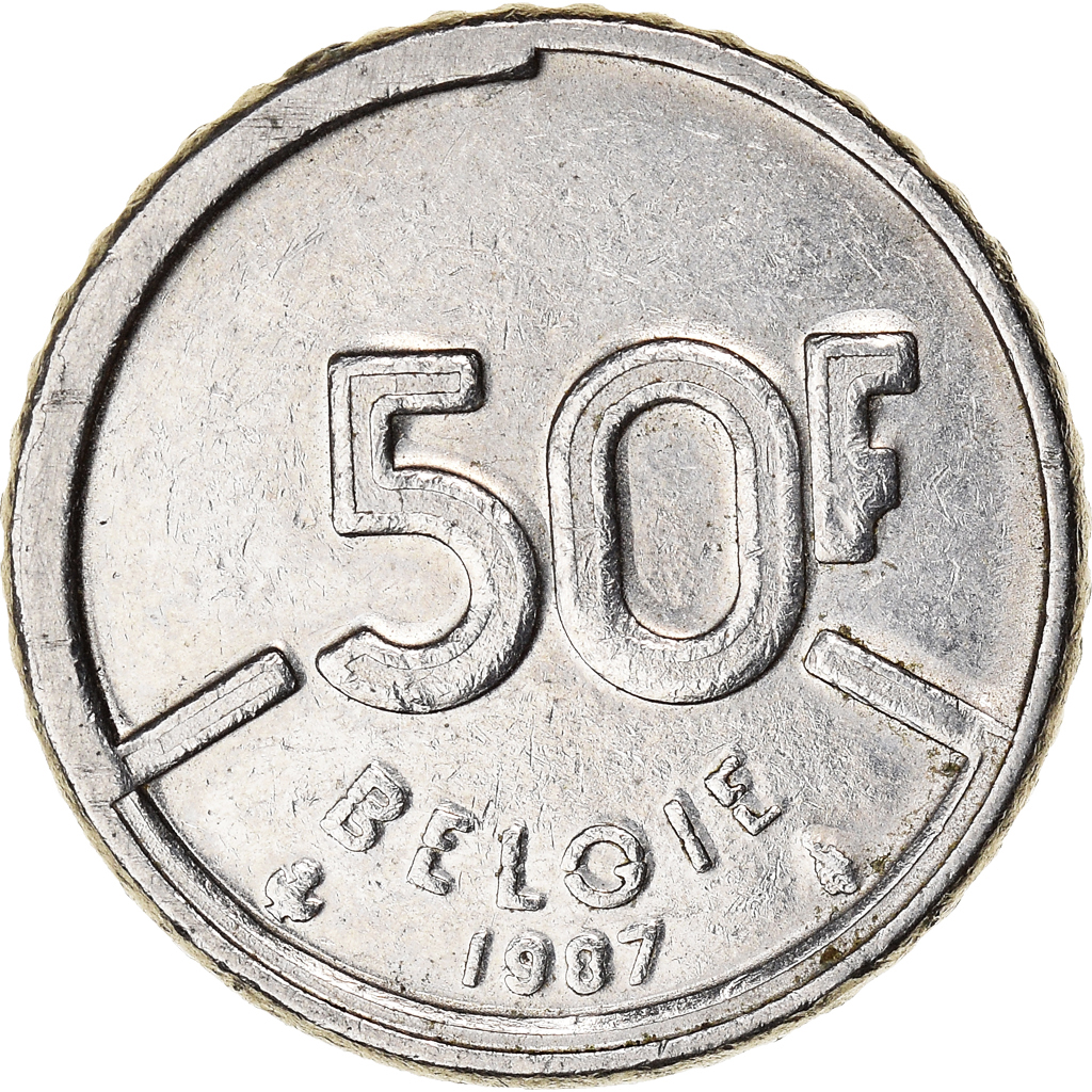 Coin, Belgium, 50 Francs, 1987