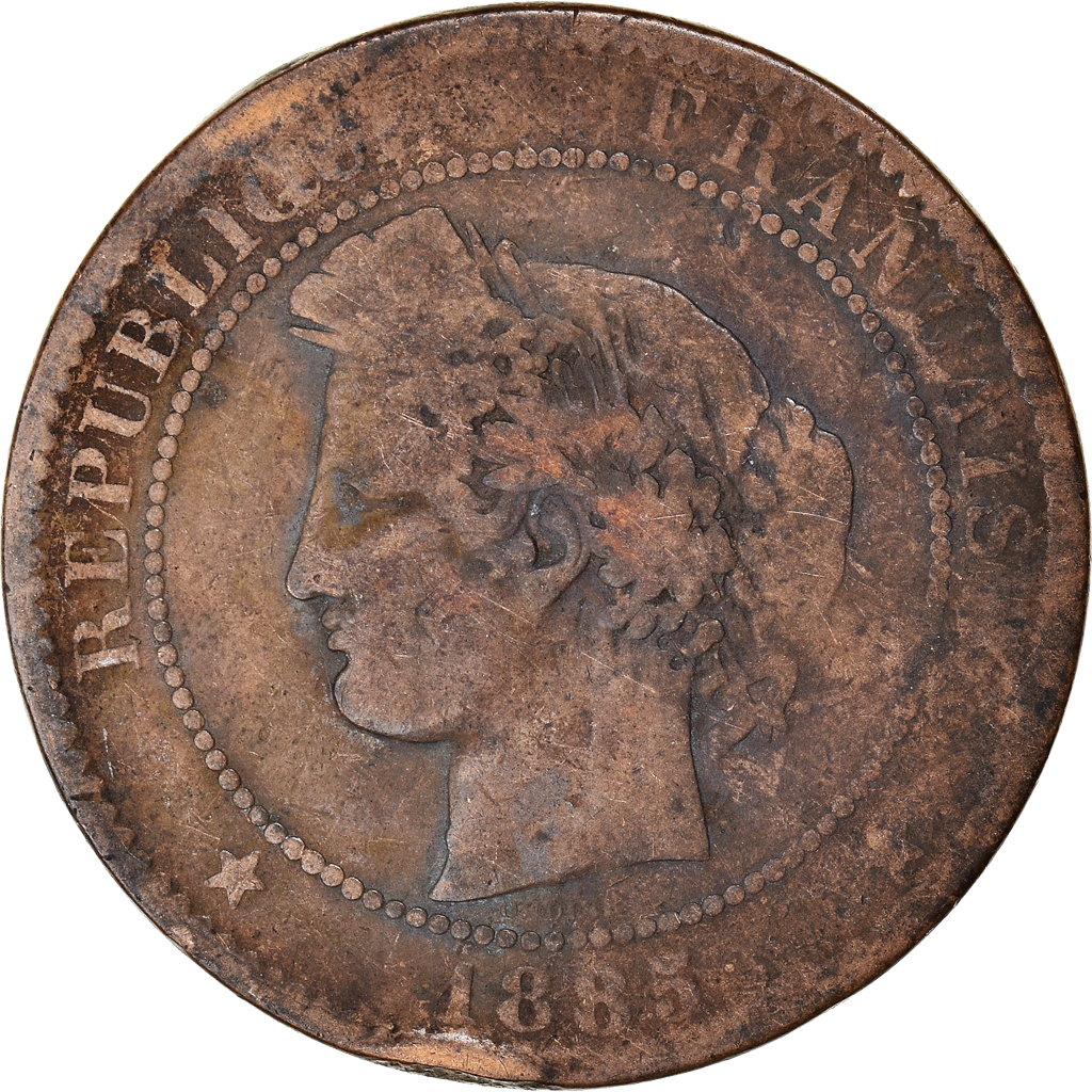 Coin, France, 10 Centimes, 1885