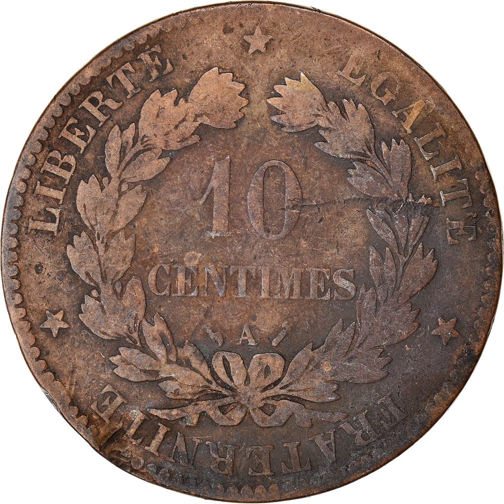 Coin, France, 10 Centimes, 1885