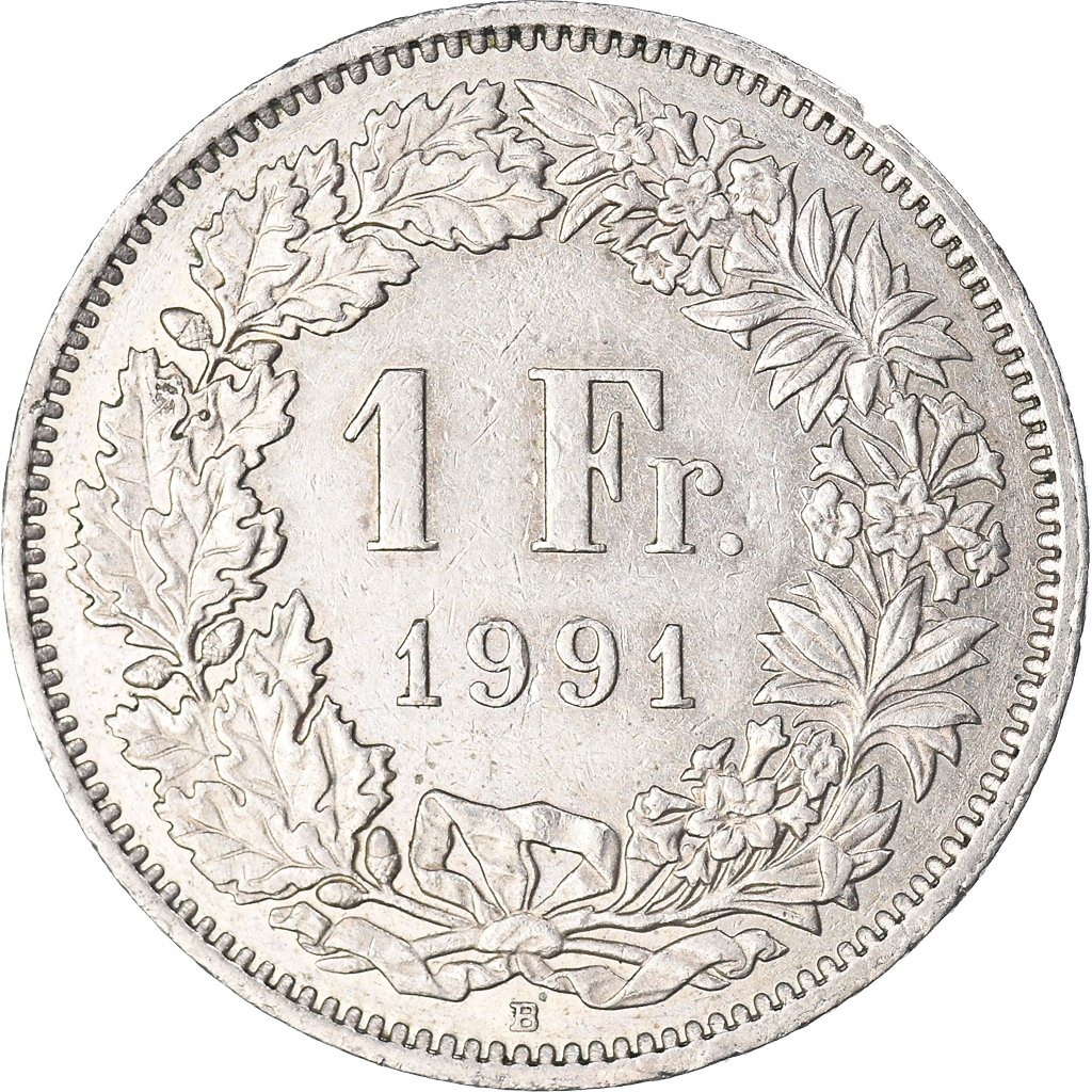Coin, Switzerland, Franc, 1991