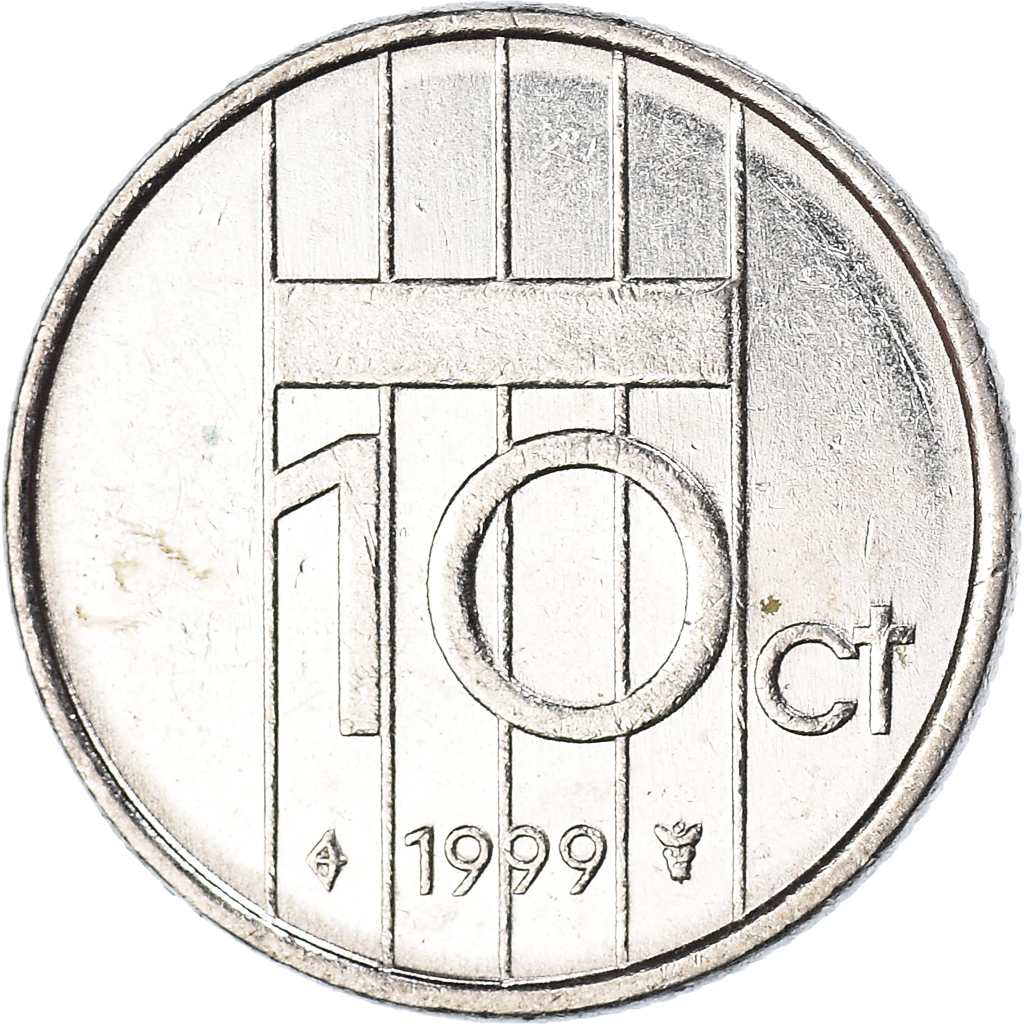 Moneda, Países Bajos, 10 Cents, 1999