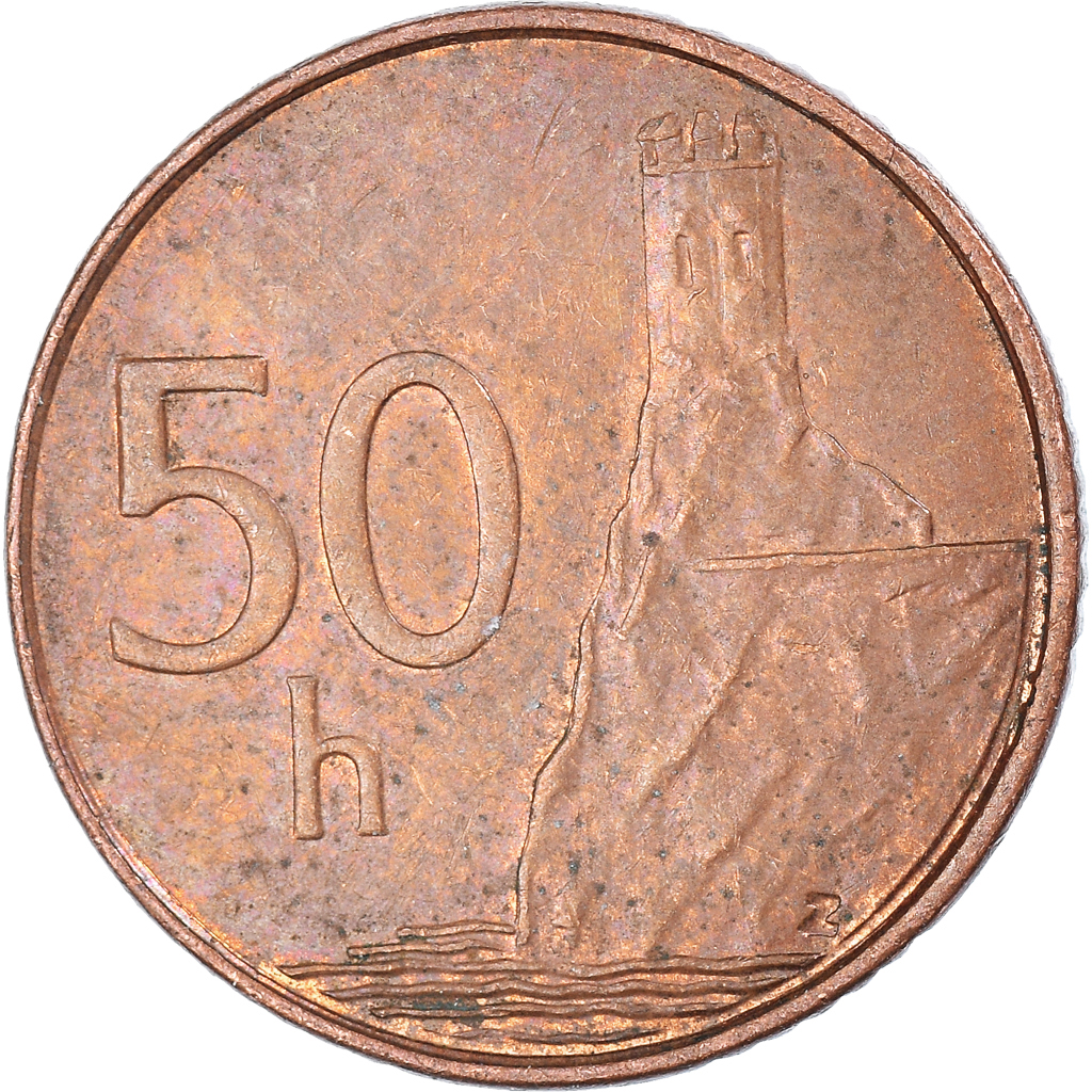 Moneda, Eslovaquia, 50 Halierov, 2002