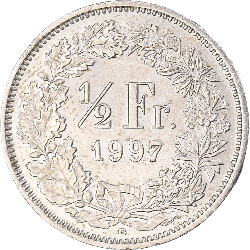 Moneda, Suiza, 1/2 Franc, 1997