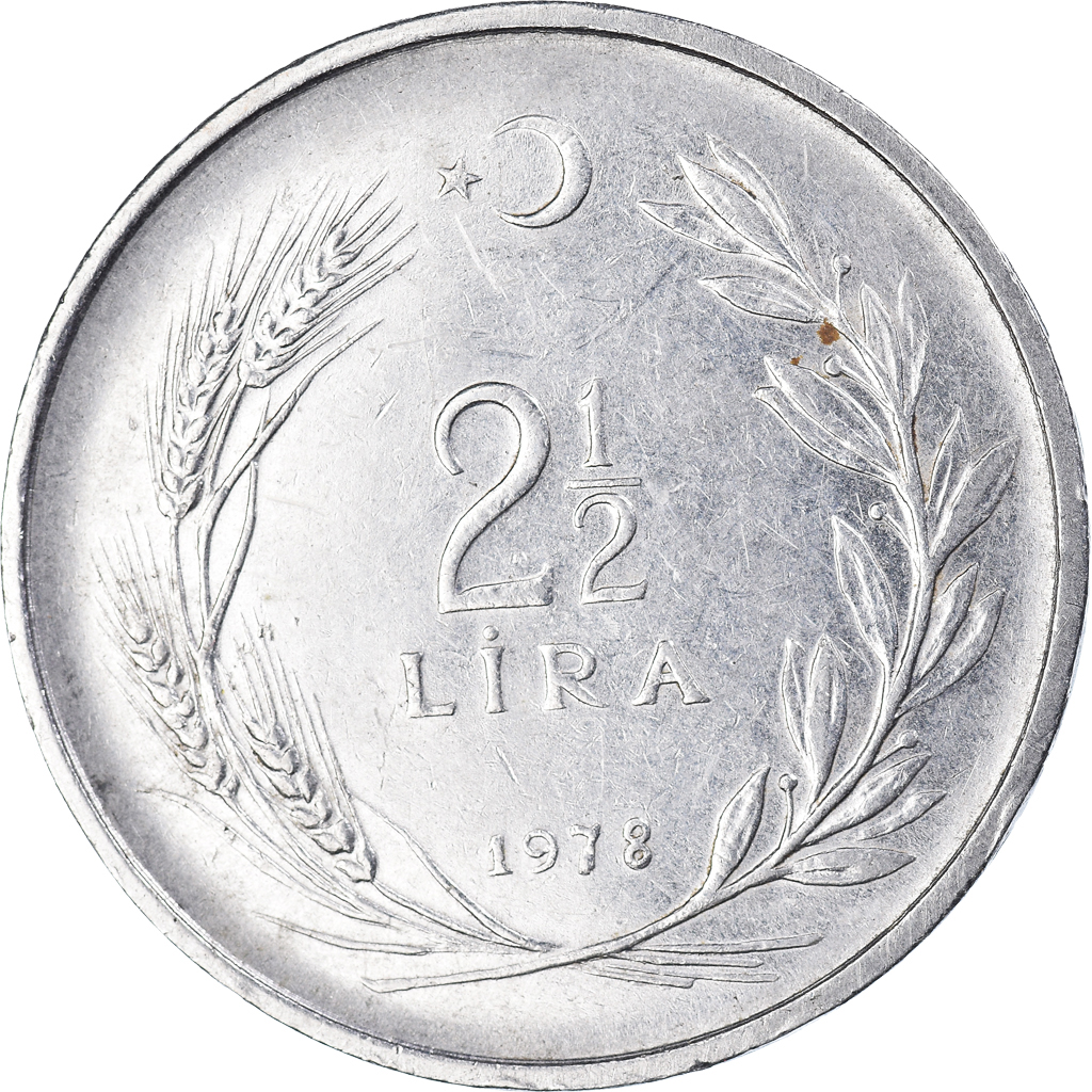 Moneda, Turquía, 2-1/2 Lira, 1978