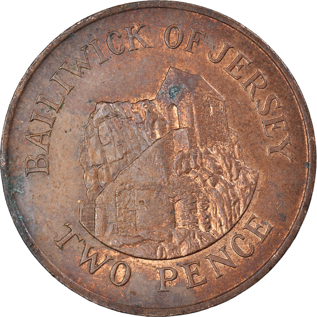 Coin, Jersey, 2 Pence, 1986