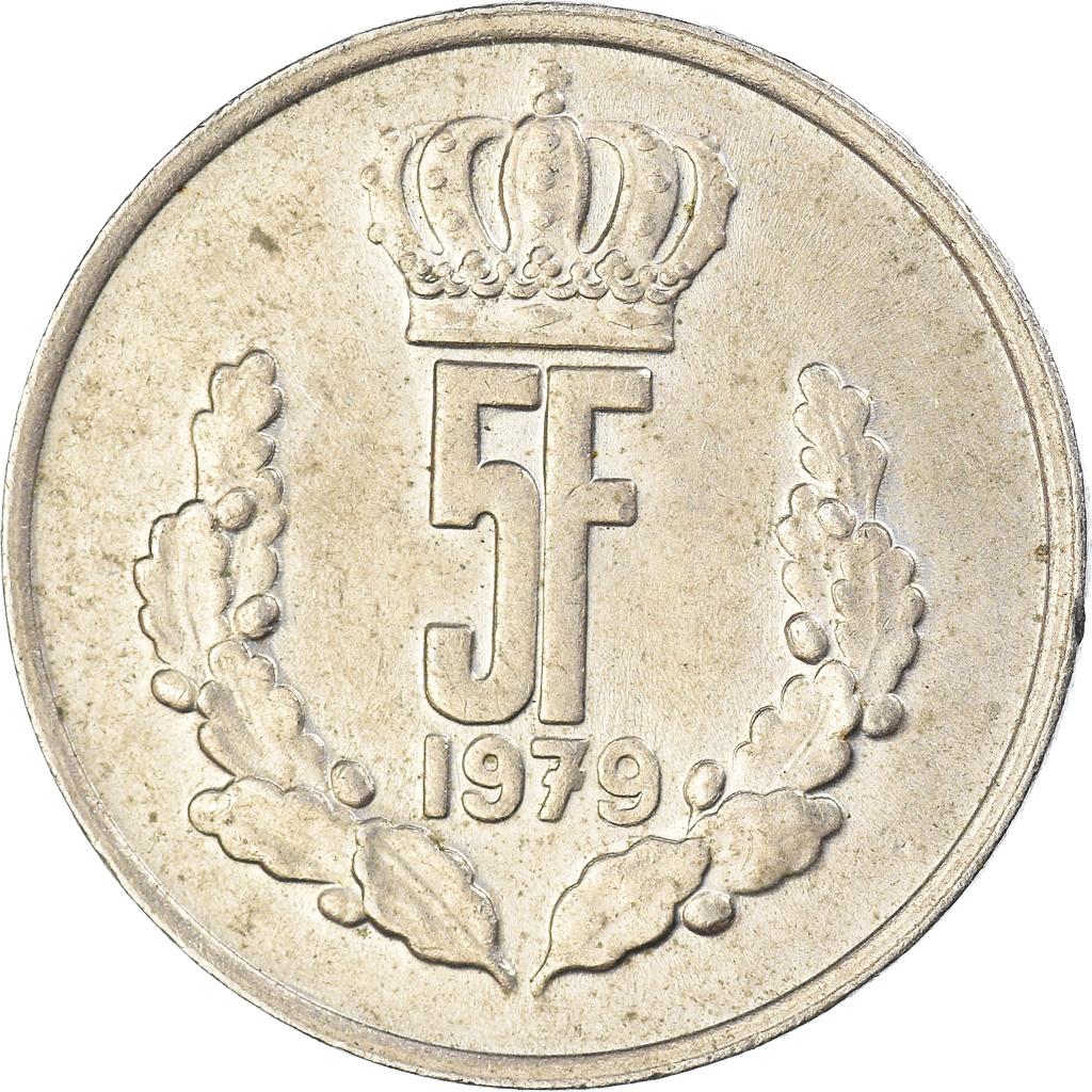 Moneda, Luxemburgo, 5 Francs, 1979