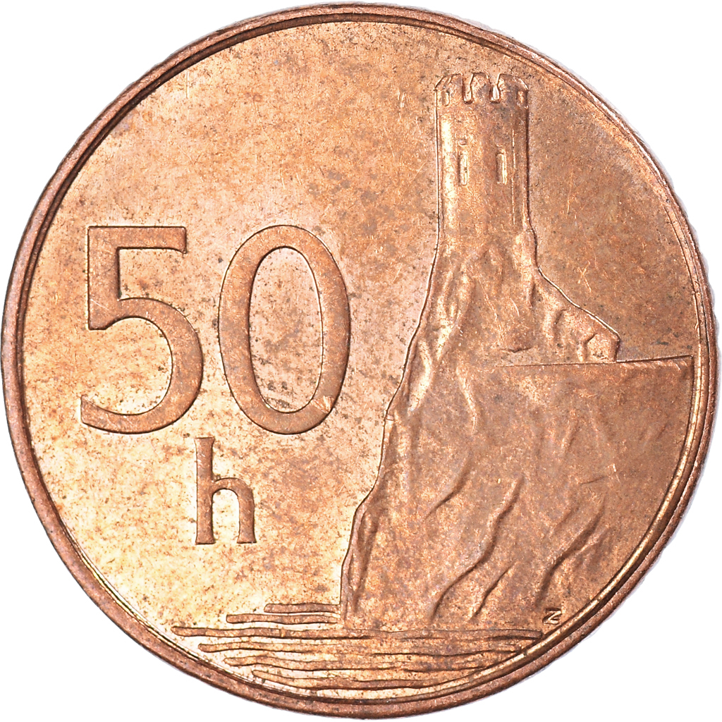Moneda, Eslovaquia, 50 Halierov, 2004