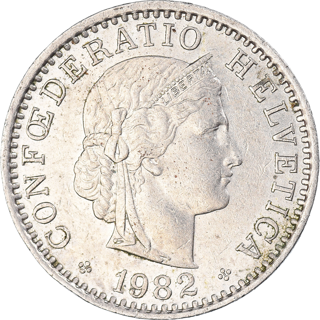 Coin, Switzerland, 20 Rappen, 1982