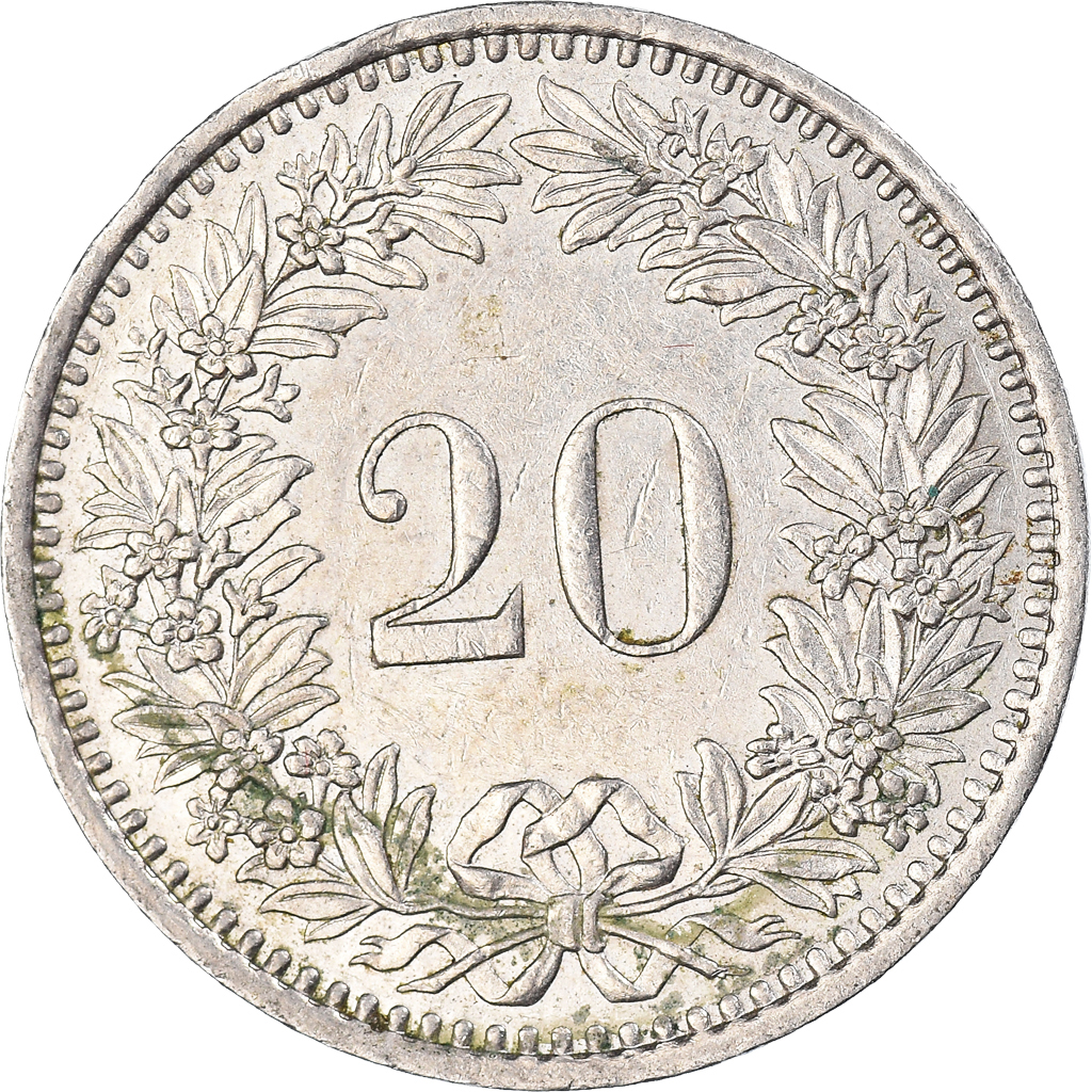 Coin, Switzerland, 20 Rappen, 1982