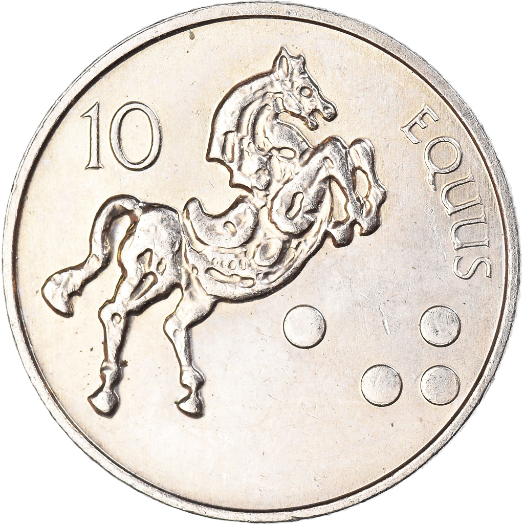 Moneda, Eslovenia, 10 Tolarjev, 2001