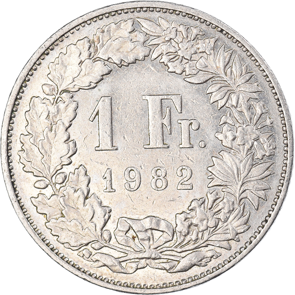 Moneda, Suiza, Franc, 1982