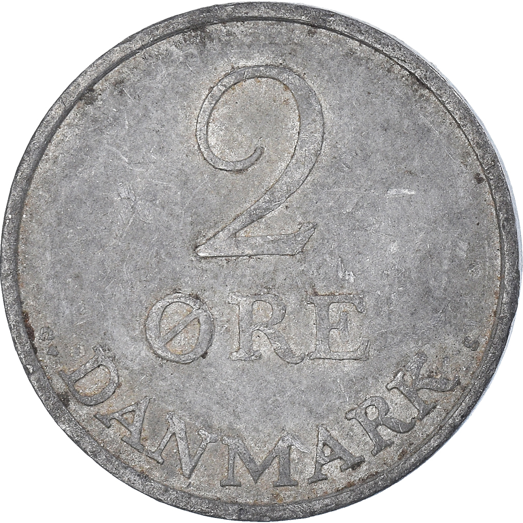 Moneda, Dinamarca, 2 Öre, 1959