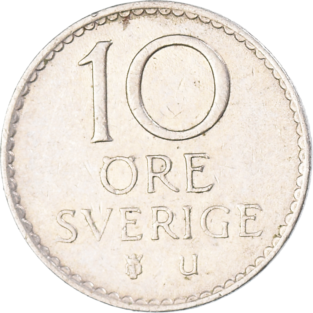 Moneda, Suecia, 10 Öre, 1964